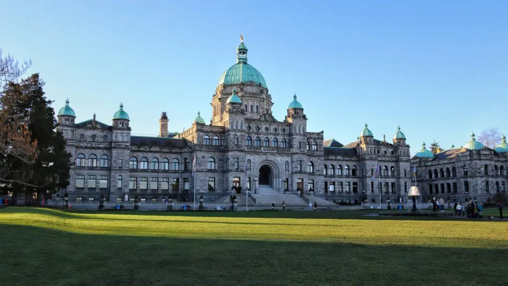 historic parliament building in Victoria, British Columbia